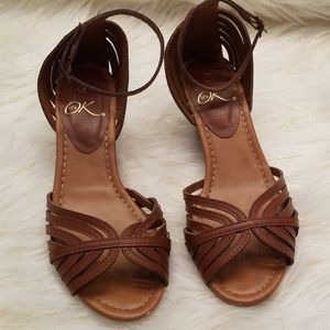 Ladies wedge heel sandals